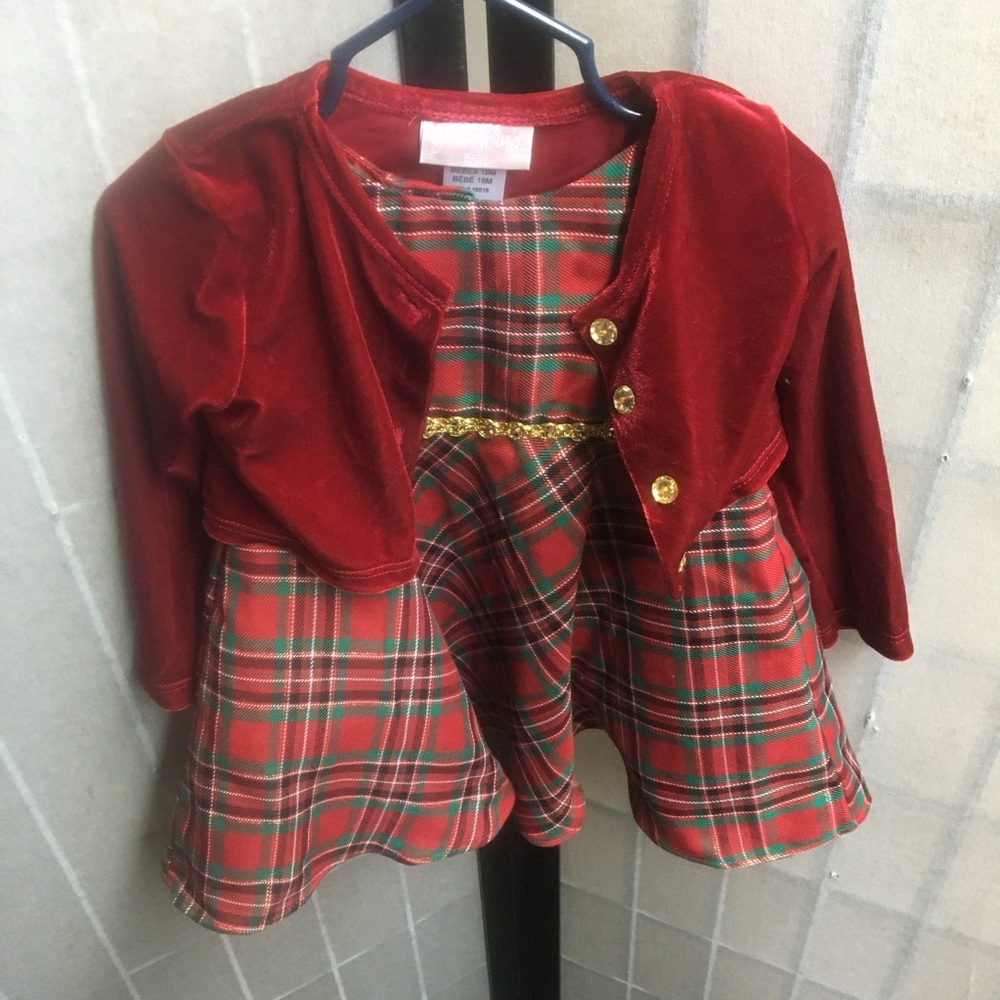 Youngland Red Plaid Formal Dress